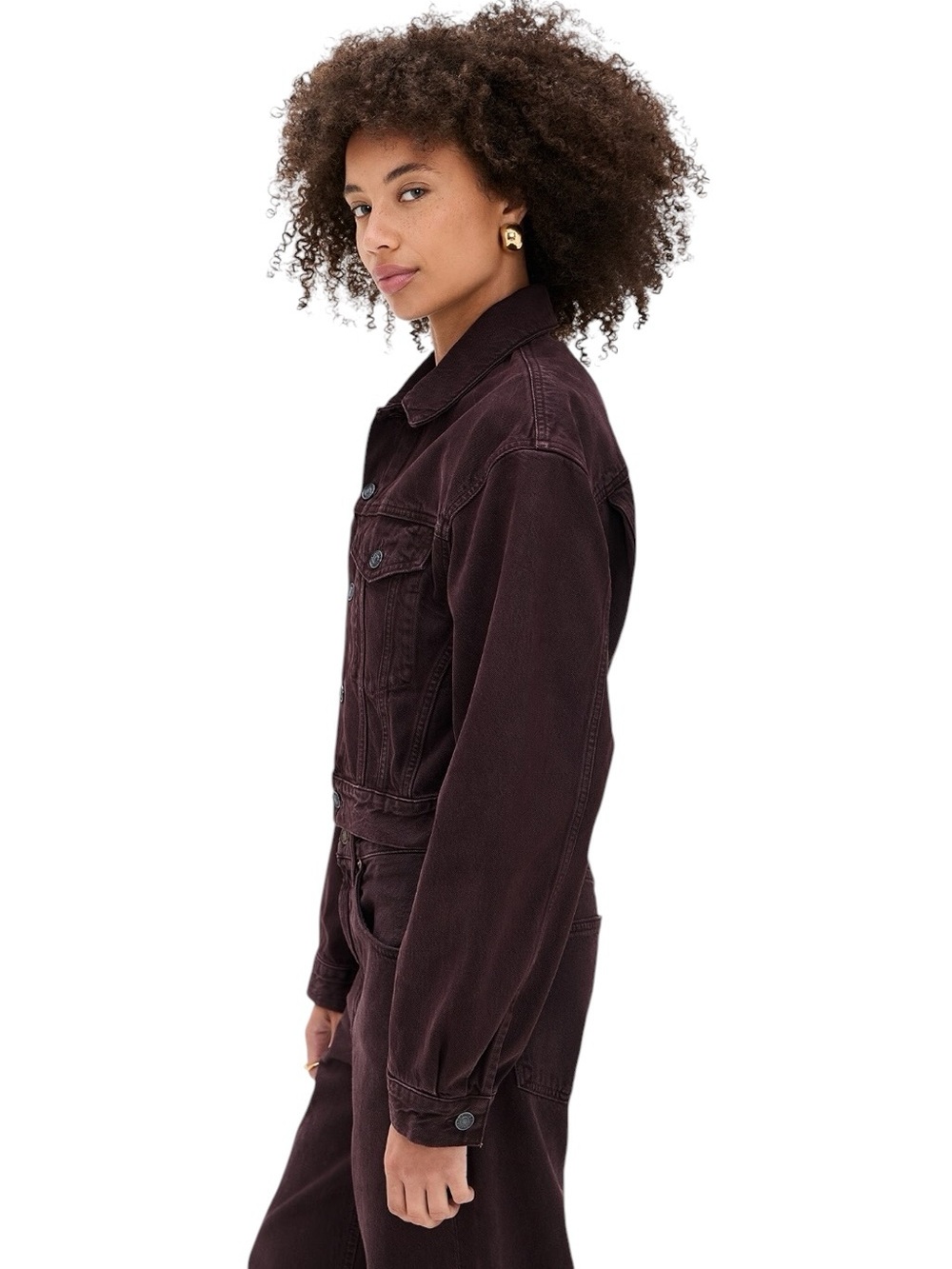 AGOLDE Radley Jacket in Sloe Berry Size Small - Picture 4 of 11